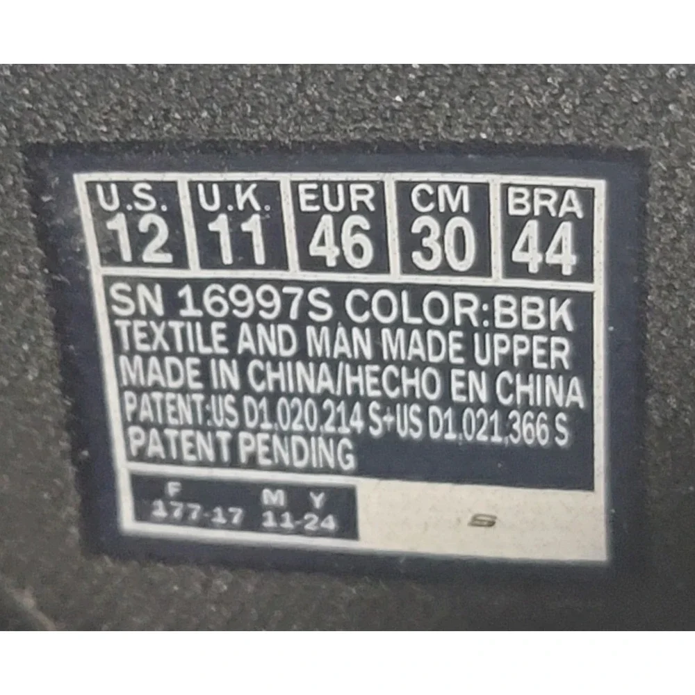 Skechers Shoes Men's Slip Ins Swift Fit Black Sneaker Memory Foam 16997S Size 12